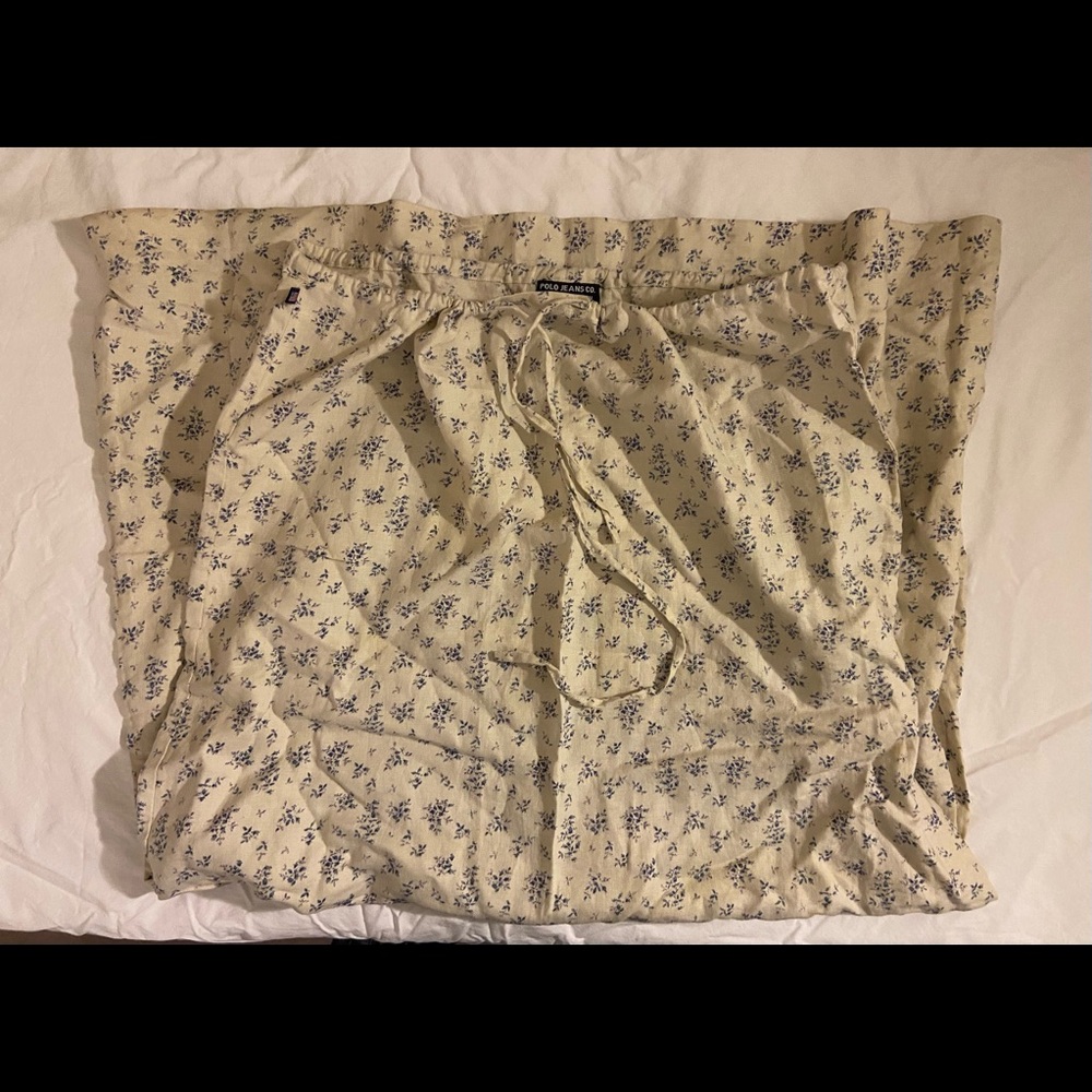 Retro Ralph Lauren Polo Jeans long skirt - Size Small - 100% Linen - Circa 1993